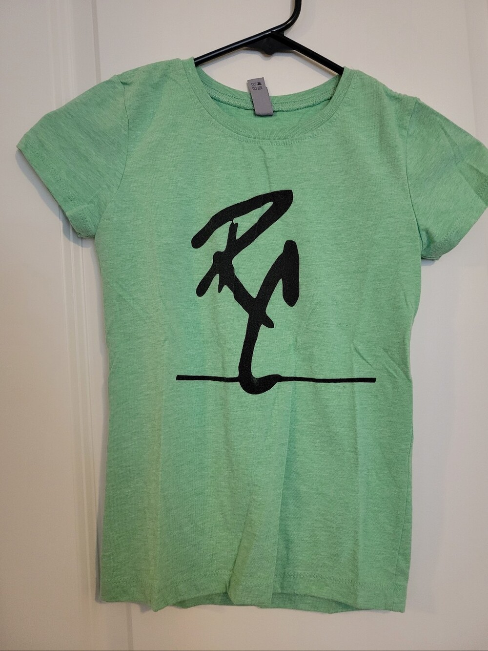 Next Level Apparel Mint Green Short Sleeve Tee with Black Script Logo